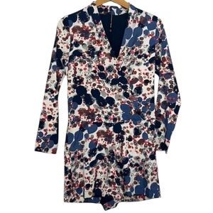 NWT W118 Walter Baker Margot Bubbles Print Romper Long Sleeve XS